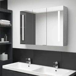 vidaXL - Badkamerkast - Grijs - MDF - 89 x 14 x 62 cm