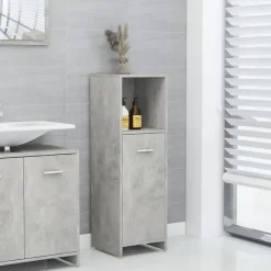 vidaXL - Badkamerkast - Grijs - Bewerkt hout