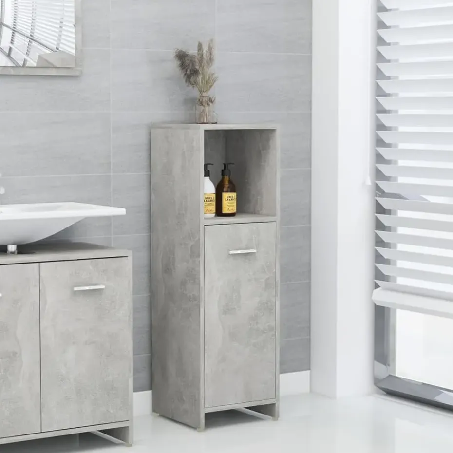 vidaXL - Badkamerkast - Grijs - Bewerkt hout