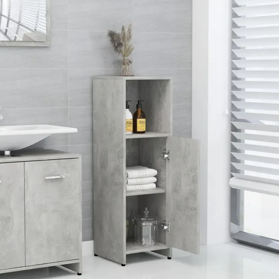 vidaXL - Badkamerkast - Grijs - Bewerkt hout