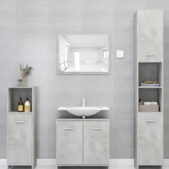 vidaXL - Badkamerkast - Grijs - Bewerkt hout