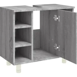 vidaXL - Badkamerkast - Grijs - Bewerkt hout