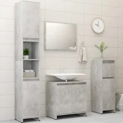 vidaXL - Badkamerkast - Grijs - Bewerkt hout