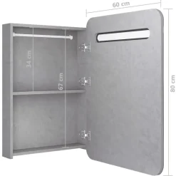 vidaXL - Badkamerkast - Grijs - MDF