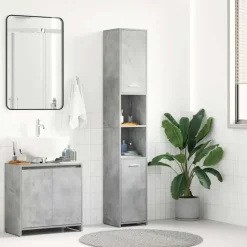 vidaXL - Badkamerkast - Grijs - Bewerkt hout