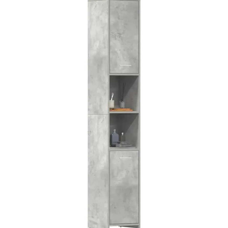 vidaXL - Badkamerkast - Grijs - Bewerkt hout