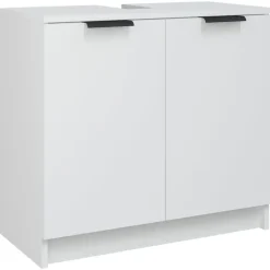 vidaXL - Badkamerkast - Wit - Bewerkt hout