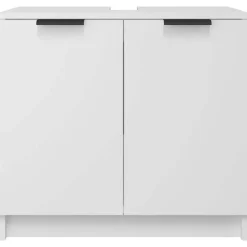 vidaXL - Badkamerkast - Wit - Bewerkt hout