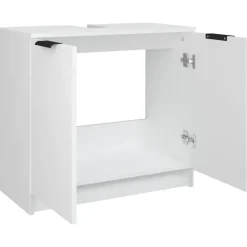 vidaXL - Badkamerkast - Wit - Bewerkt hout