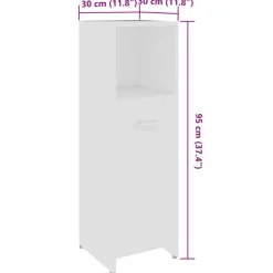 vidaXL - Badkamerkast - Wit - Bewerkt hout