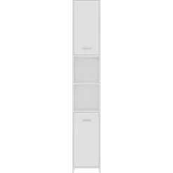 vidaXL - Badkamerkast - Wit - Bewerkt hout