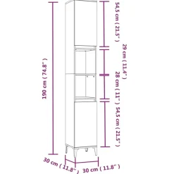 vidaXL - Badkamerkast - Wit - Bewerkt hout