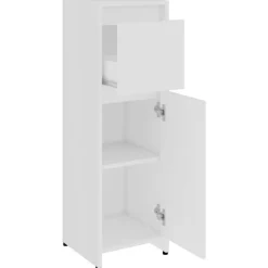 vidaXL - Badkamerkast - Wit - Bewerkt hout