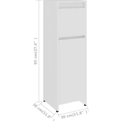 vidaXL - Badkamerkast - Wit - Bewerkt hout