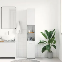 vidaXL - Badkamerkast - Wit - Bewerkt hout