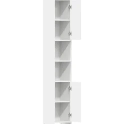 vidaXL - Badkamerkast - Wit - Bewerkt hout