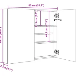 vidaXL - Badkamerkast - Wit - MDF
