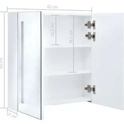 vidaXL - Badkamerkast - Wit - MDF - 62 x 14 x 60 cm