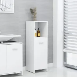 vidaXL - Badkamerkast - Wit - Bewerkt hout