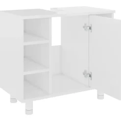 vidaXL - Badkamerkast - Wit - Bewerkt hout