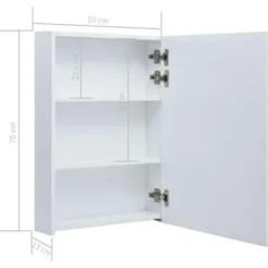 vidaXL - Badkamerkast - Wit - MDF - 50 x 13 x 70 cm