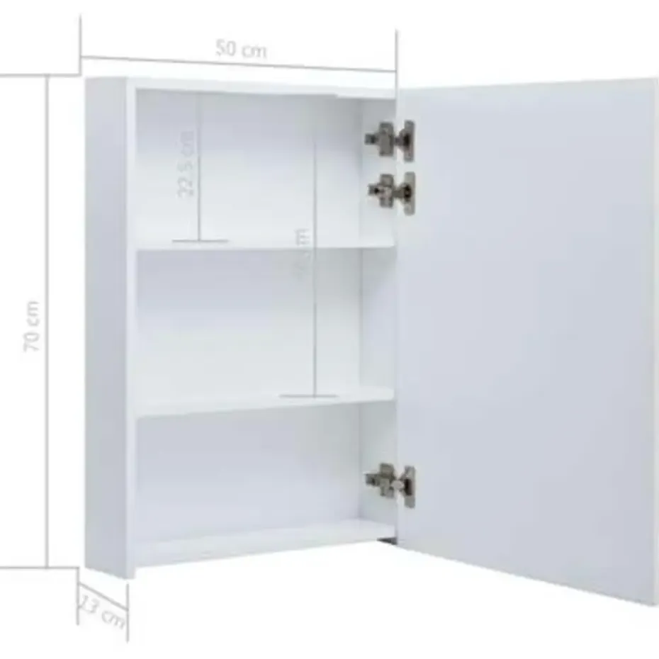 vidaXL - Badkamerkast - Wit - MDF - 50 x 13 x 70 cm
