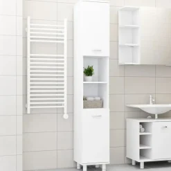 vidaXL - Badkamerkast - Wit - Bewerkt hout