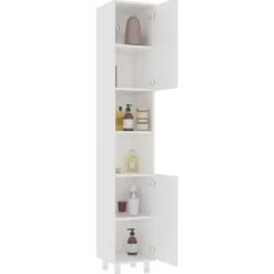 vidaXL - Badkamerkast - Wit - Bewerkt hout