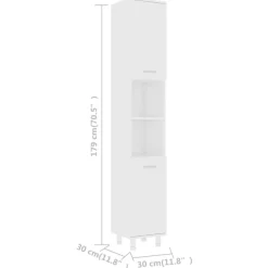 vidaXL - Badkamerkast - Wit - Bewerkt hout