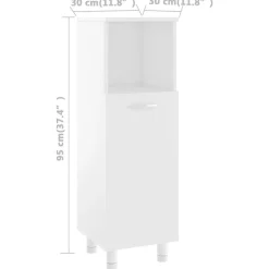 vidaXL - Badkamerkast - Wit - Bewerkt hout