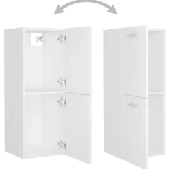 vidaXL - Badkamerkast - Wit - Bewerkt hout