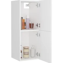 vidaXL - Badkamerkast - Wit - Bewerkt hout