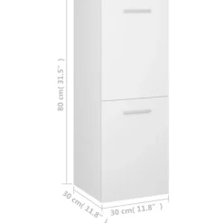 vidaXL - Badkamerkast - Wit - Bewerkt hout