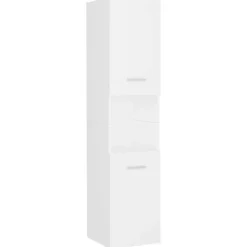 vidaXL - Badkamerkast - Wit - Bewerkt hout