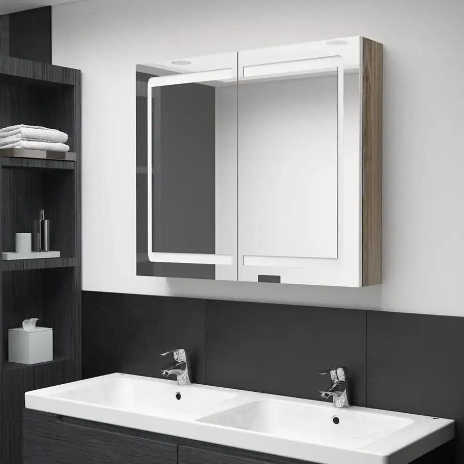 vidaXL - Badkamerkast - Wit - MDF