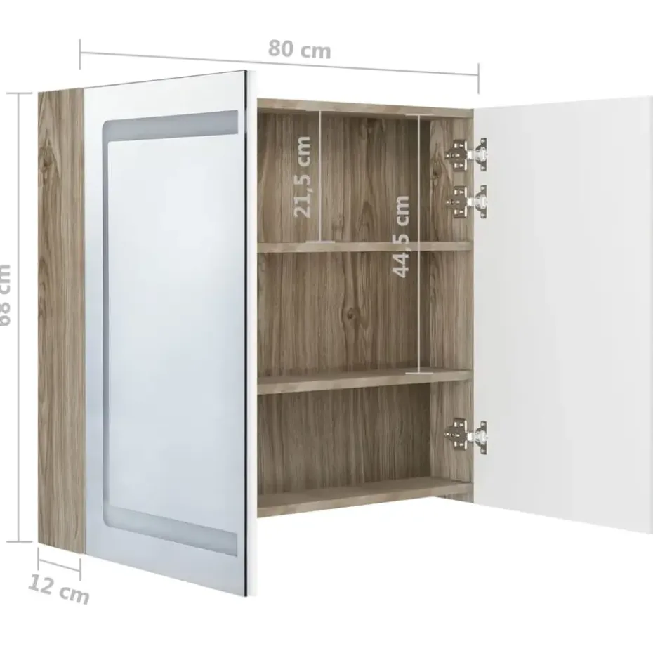 vidaXL - Badkamerkast - Wit - MDF