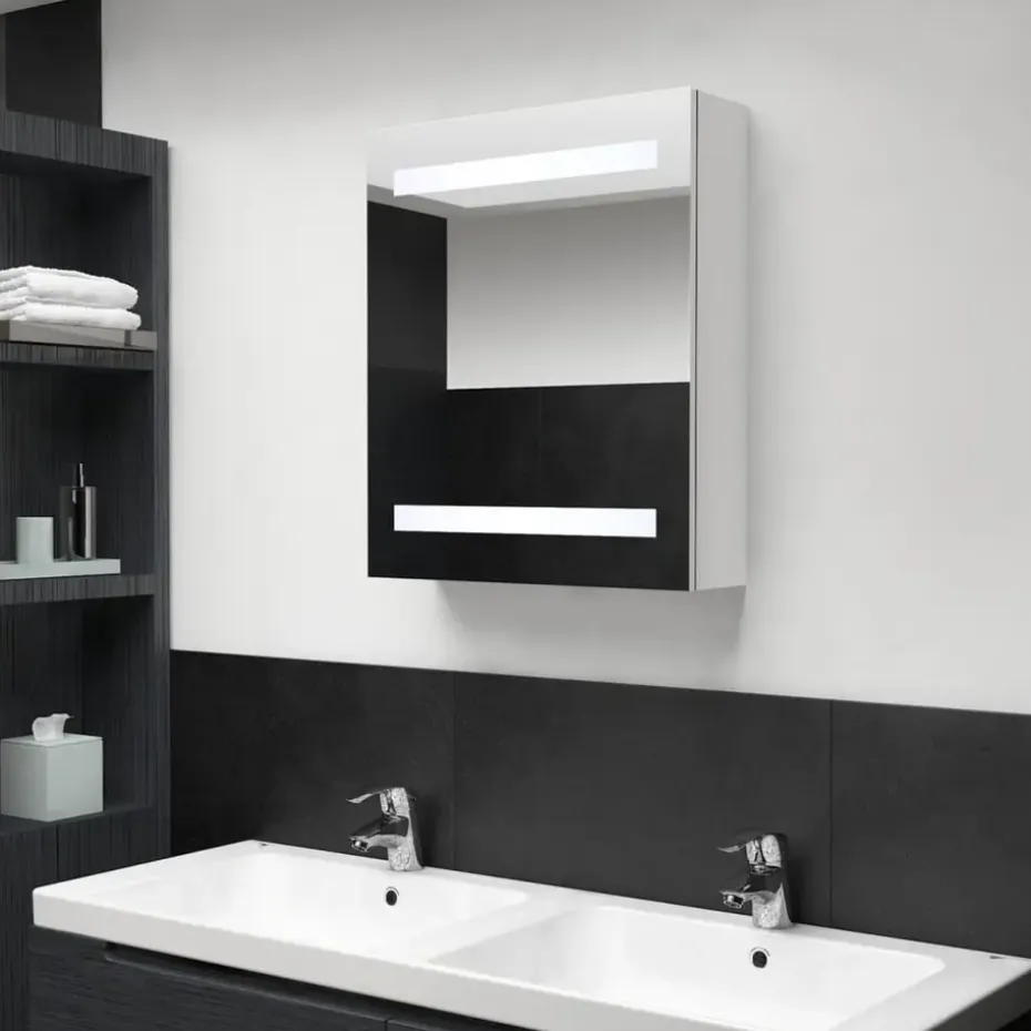 vidaXL - Badkamerkast - Wit - MDF