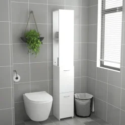 vidaXL - Badkamerkast - Wit - Bewerkt hout