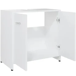 vidaXL - Badkamerkast - Wit - Bewerkt hout