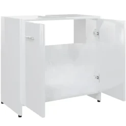 vidaXL - Badkamerkast - Wit - Bewerkt hout