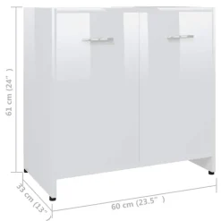 vidaXL - Badkamerkast - Wit - Bewerkt hout