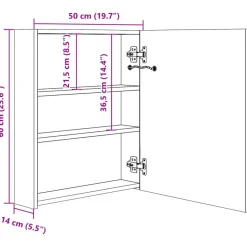 vidaXL - Badkamerkast - Wit - MDF