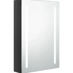 vidaXL - Badkamerkast - Zwart - MDF - 50 x 13 x 70 cm