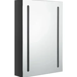 vidaXL - Badkamerkast - Zwart - MDF - 50 x 13 x 70 cm