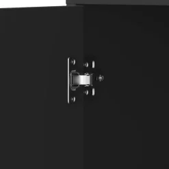 vidaXL - Badkamerkast - Zwart - Bewerkt hout