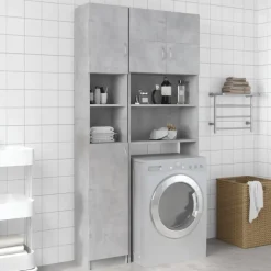 vidaXL - Badkamermeubel - Grijs - Bewerkt hout