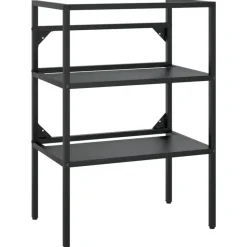 vidaXL - Badkamermeubelframe - Zwart - IJzer - 59 x 38 x 83 cm