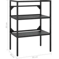 vidaXL - Badkamermeubelframe - Zwart - IJzer - 59 x 38 x 83 cm