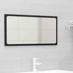 vidaXL - Badkamermeubelset - Zwart - Bewerkt hout - 80 x 38.5 x 45 cm