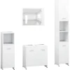 vidaXL - Badkamermeubelset - Wit - Bewerkt hout